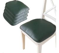 Cojines Premium para sillas de Comedor con diseño de Gato: Almohadillas Antideslizantes de Piel sintética con Forma de Herradura para una Mayor Comodidad al Sentarse. Color Verde Oscuro, 43