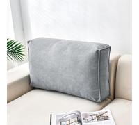 Cojines rectangulares grandes para respaldo de sofá - Almohada de soporte lumbar suave y gruesa para cabecera, cojín de respaldo con funda extraíble para sala de estar, sofá, cama, silla, asiento de