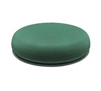 Cojines Redondos de 40 cm, Juego de 6 Cojines Lavables para sillas de Comedor, Funda extraíble, Espuma viscoelástica antideformación, Tejido de algodón antiestático, Elegante Color Verde.