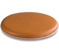 Cojines redondos de piel sintética para sillas de comedor, gruesos, antideslizantes, de espuma viscoelástica, para uso en interiores y exteriores, 33 cm, color camello, comodidad y estilo para tu