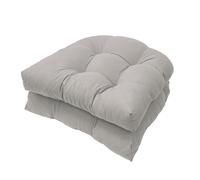 Cojines Repelentes al Agua para Sillas de Exterior Set de 2, 48x48 cm, con Algodón PP de Alta Elasticidad, Cojines Acolchados Antidesvanecimiento para Muebles de Jardín(Light gray,Waterproof(48x48))