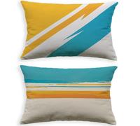 Cojines Sofa Azul Funda Cojin 60x90cm Juego de 2 Terciopelo Fundas Cojines Abstracto,2026 Nuevo Rectángulo con Cremallera Invisible Funda Almohada para Hogar Decoracion Salon Sofá Dormitorio O-357B