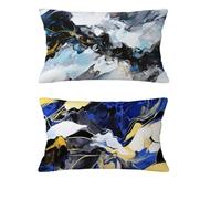 Cojines Sofa Color Funda Cojin 40x60cm Juego de 2 Cojines Otoño Impermeable Funda de Almohada Mármol Cojin Terciopelo con Cremallera Invisible para Jardín Silla Camping Halloween Decorations md-399