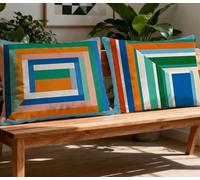 Cojines Sofa Color Fundas Almohadas 40x60cm Pack 2 Funda Almohada Geometría,2025 Nuevo Terciopelo Cogines Sofá,Rectangular Fundas de Cojín para Otoño Decoración del Hogar Sala de Estar Sofá O-399O