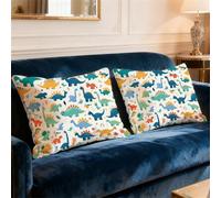 Cojines Sofa Dinosaurio Fundas Almohadas 60x80 Pack 2 Funda Almohada Color, 2026 Nuevo Terciopelo Cojines Sofá Rectangular Fundas de Cojín, Spring Decor del Hogar Sala de Estar Dormitorio O-393Y