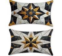 Cojines Sofa dorado, Fundas Cojines 40x70 Juego de 2 Lino Funda Almohada, abstracto Funda Cojin 40x70, Pillow Case Rectangular con Cremallera Oculta, Decoracion Hogar, para Interior y Exteriores m-513