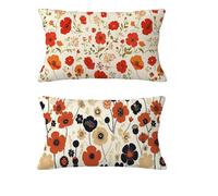 Cojines Sofa Flor Funda Cojin 50x80cm Juego de 2 Cojines Otoño Impermeable Funda de Almohada Dibujos Animados Cojin Lino con Cremallera Invisible para Jardín Sofá Silla Halloween Decorations md-1363