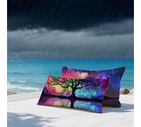 Cojines Sofa Lago Juego de 2 Funda Cojin 40 x 70cm áRbol de La Vida, Impresión a Doble Cara Ultra Suave Funda Almohada Impermeable Cremallera Oculta para Regalos Mujer de Decoración del Hogar BY9 L-F