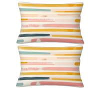 Cojines Sofa Lila Fundas Almohadas 40x60 Pack 2 Funda Almohada Raya, 2026 Nuevo Terciopelo Cojines Sofá Rectangular Fundas de Cojín, Winter/Spring Decoración del Hogar Sala de Estar Dormitorio O-371Y