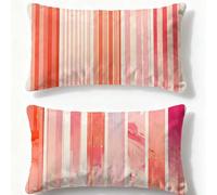 Cojines Sofa Rosa Fundas Cojines 40x70cm Rectangular Almohadas Juego de 2 Terciopelo Funda Cojin Raya,2026 Nuevo Protector Almohada para Invierno Sofá Cama Sala Estar Sofás Dormitorio Decorativo Q-36U