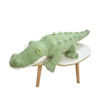 Cojines Soft Crocodile Plush Toy Fluffy Full Stuffed Animal Pillow Doll Jungle Green Giant Alligator Sofa Cushion Birthday Plush(80cm)