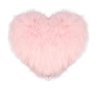 Cojines Soft Fluffy Long Plush Heart Shaped Pillow Love Throw Pillow Decorative Sofa Living Room Back Cushion Comfortable Pink Pillows(Pink 40x45cm)