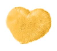 Cojines Throw Pillow Fuzzy Long Faux Fur Love Heart Shape Fluffy Sofa Bedroom Decoration Lumbar Back Cushion Home Supplies(Orange)