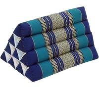 Cojines triangulares tailandeses de Guru-Shop, rellenos de kapok - Rojo/Naranja, 30 x 30 x 50 cm, cojín asiático, esterilla para extender estilo tailandés, azul