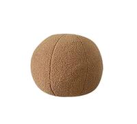 Cojines Wool Ball Shaped Solid Color Stuffed Sofa Cushion Throw Pillow for Couch Roll Oil Painting Board Plush Office Pillow Home Decor(Large-Milk Coffee)