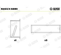Cojinete de árboles de levas GLYCO N204/4 SEMI para ACTROS 11.946 1997-2002