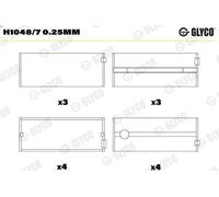 Cojinete de cigüeñal GLYCO H1048/7 0.25mm para EUROTECH MT 7.685 1992-1996