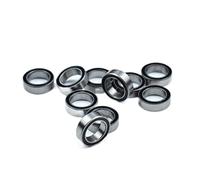Cojinete de extremo de varilla esférico 10 Uds MR128RS 8 * 12 * 3,5mm rodamiento en miniatura acero cromado sellado de goma piezas de equipo mecánico de alta velocidad