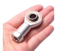 Cojinete de Extremos de Varilla 10 Uds M6 M8 M10 M12 M16 M18 rodamiento de bolas hembra hilo derecho ojo pez junta extremo varilla herramientas oscilante(M8)