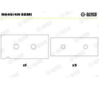 Cojinete del árbol de levas semi N049/4N SEMI GLYCO