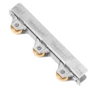Cojinete para Puerta Corredera de Vidrio, Rodillo Guía 8x2x1,2cm | Nylon, Acero Inoxidable, Latón y Cobre, Doble Cojinete, para Armarios y Mantenimiento Doméstico