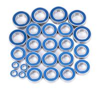 Cojinetes Maquetas RC para Losi para Super para Baja para Rock para Rey 1/6 25 Piezas Kit De Cojinetes Sellados Azules para Eje para Cubo De Rueda Piezas De Actualización para Automóvil RC