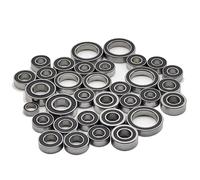 Cojinetes Maquetas RC para Traxxas para E-Revo ERevo 2.0 para VXL 1/10 Kit De Cojinetes Completo 33 Piezas Negro Sellado Preengrasado Versión Sin Escobillas para Coche RC