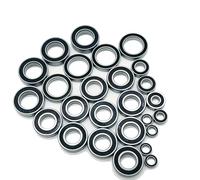 Cojinetes RC Para Arrma Para Kraton Para Outcast 8S 1/5 Kit Completo Rodamientos Bolas Ranura Profunda Coches RC Fabricados Acero Cromado Sellados Goma Negra 26 Piezas