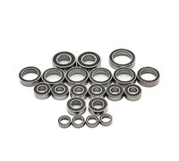 Cojinetes RC para Traxxas para Hoss 4x4 90076-4 1/10 21 Piezas Kit Completo De Rodamientos De Bolas Preengrasados Acero Cromado Sellado con Goma Negra Mejora para Coche RC