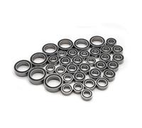 Cojinetes RC Para Traxxas Para Mini Para Slash Para E-Revo Para Summit Para Rally 1/16 Kit Completo 36 Rodamientos Bolas Fabricados Acero Cromado Sellados Con Goma Negra