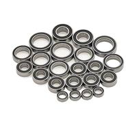 Cojinetes RC para Traxxas XO-1 64077-3 1/7 22 Piezas Kit Completo De Rodamientos De Bolas Preengrasados Acero Cromado Sellado con Goma Negra Coche RC Piezas De Mejora