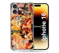 Cokitec - Carcasa Reforzada para Apple iPhone 16, Manga One Piece Nakama