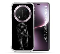 Cokitec - Carcasa Reforzada para Honor Magic 7 Lite 5G, diseño de Pantera, Color Negro