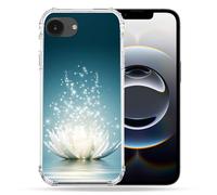 Cokitec - Carcasa Reforzada para iPhone 16e, diseño de Flores, Color Blanco