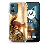 Cokitec - Carcasa Reforzada para Motorola G05/E15, diseño de Ardilla de Madera