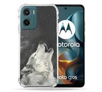 Cokitec - Carcasa Reforzada para Motorola G05/E15, diseño de Lobo