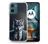 Cokitec - Carcasa Reforzada para Motorola G05/E15, diseño de Lobo