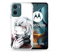Cokitec - Carcasa Reforzada para Motorola G05 y E15, diseño de Manga Tokyo Ghoul Kaneki, Color Blanco