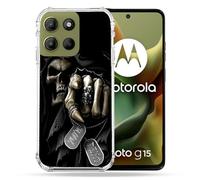 Cokitec - Carcasa Reforzada para Motorola G15, diseño de Calavera