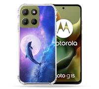 Cokitec - Carcasa Reforzada para Motorola G15, diseño de delfín