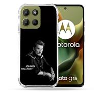 Cokitec - Carcasa Reforzada para Motorola G15, diseño de Johnny Hallyday