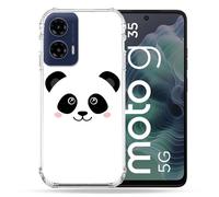Cokitec - Carcasa Reforzada para Motorola G35 5G Animal Panda Blanco