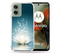 Cokitec - Carcasa Reforzada para Motorola G55 5G, diseño de Flores, Color Blanco