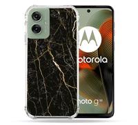 Cokitec - Carcasa Reforzada para Motorola G55 5G, Textura de mármol, Color Negro