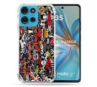 Cokitec - Carcasa Reforzada para Motorola G75 5G Music Rock Group