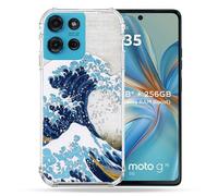 Cokitec - Carcasa Reforzada para Motorola G75 5G, Pintura de la Onda Grande
