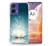 Cokitec - Carcasa Reforzada para Motorola G85 5G, diseño de Flores, Color Blanco
