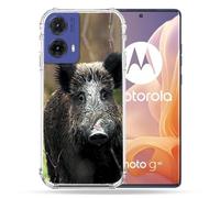 Cokitec - Carcasa Reforzada para Motorola G85 5G, diseño de jabalí, Madera