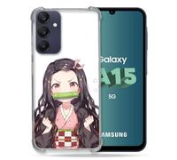 Cokitec - Carcasa Reforzada para Samsung Galaxy A15 4G / 5G (Manga Demon Slayer Nezuko)