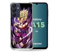 Cokitec - Carcasa Reforzada para Samsung Galaxy A15 4G / 5G (Manga Dragon Ball Sangohan), Color Morado